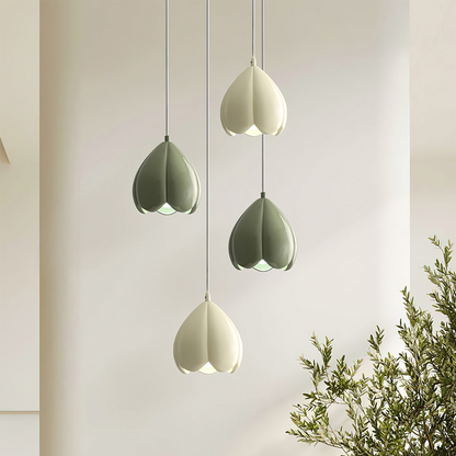Soft White Floral Pendant Light