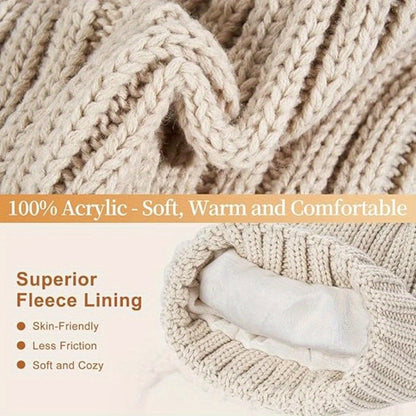 FrostAura | Stylish Cozy 3-in-1 Winter Accessories Set with Hat, Scarf, Gloves 3