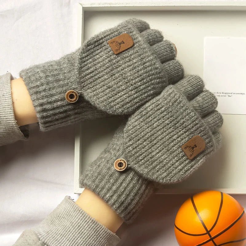 FrostGuard | Cozy Touchscreen Half-Finger Winter Gloves 7