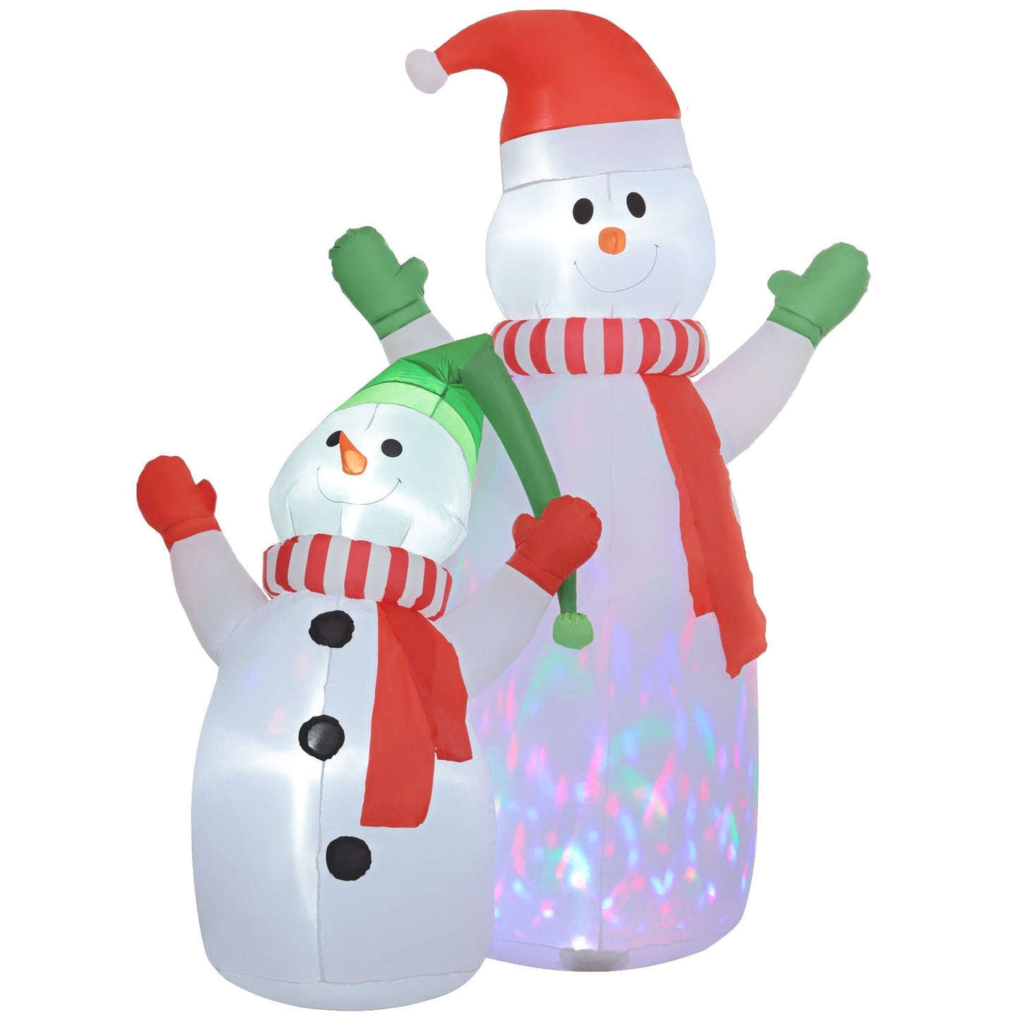 Big Christmas Snowman Figure with Kid and Lights - Fesara