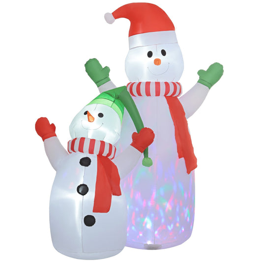Big Christmas Snowman Figure with Kid and Lights - Fesara