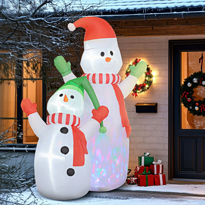 FrostyFamily – Large Christmas Snowman Decoration with Child and LED Lights 2