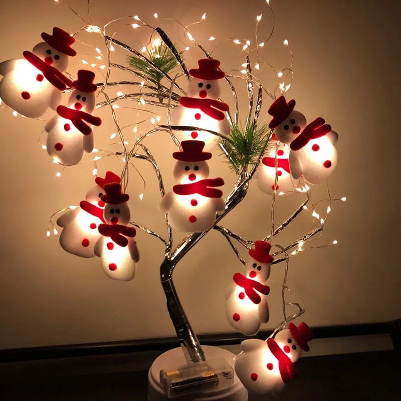 FrostyGlow – Snowman Christmas Tree Lights and Hanging Ornaments 1