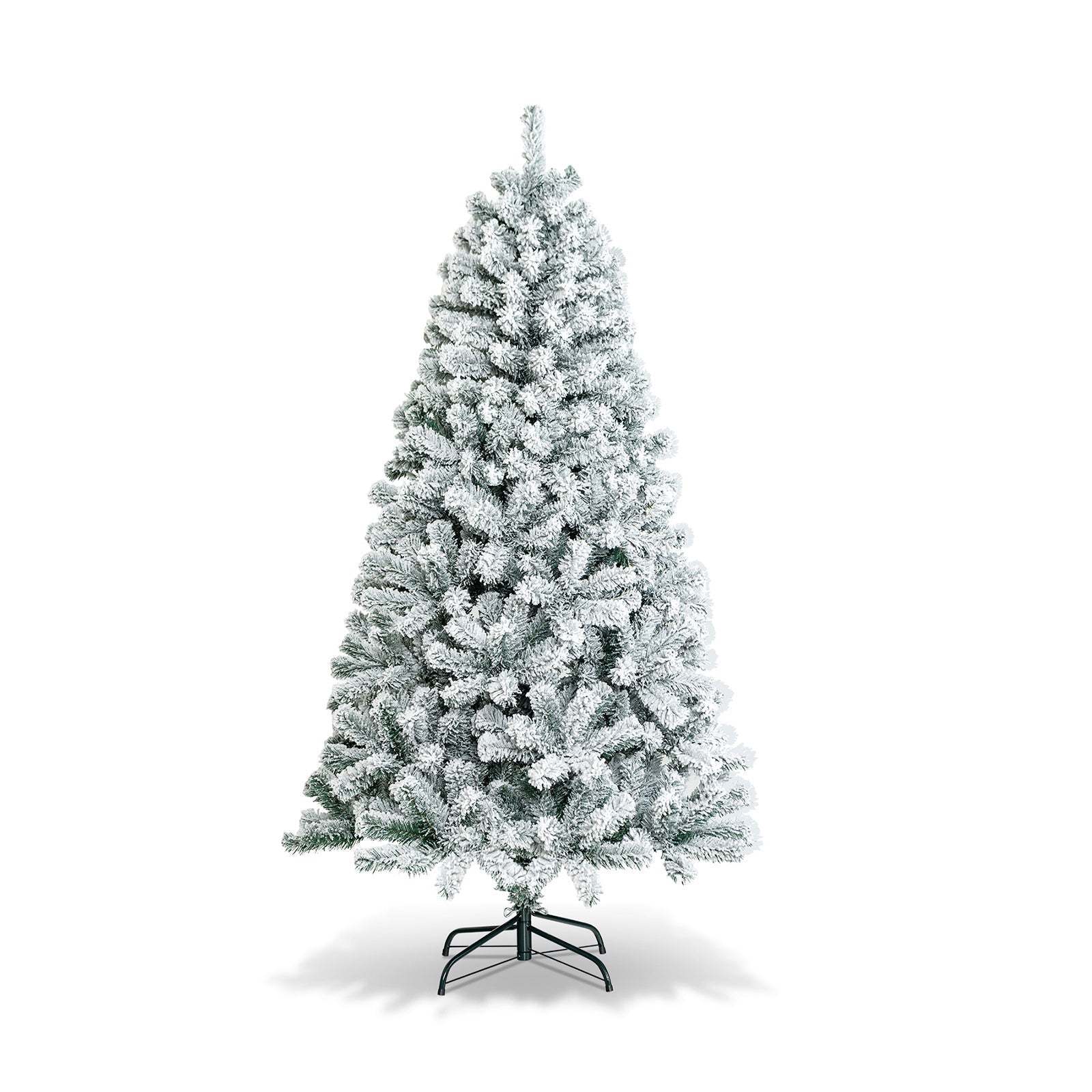Premium 6ft Snowy Artificial Christmas Tree with 600 Tips - Fesara