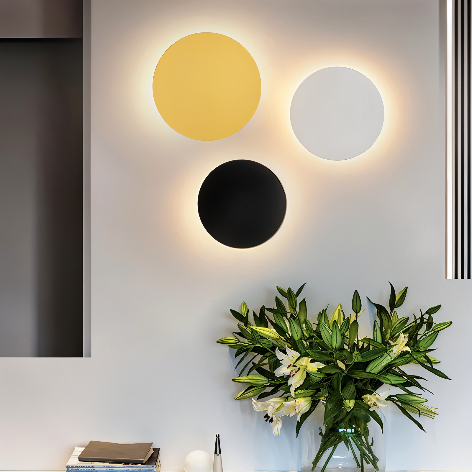 Sleek Round LED Wall Lamp - Fesara