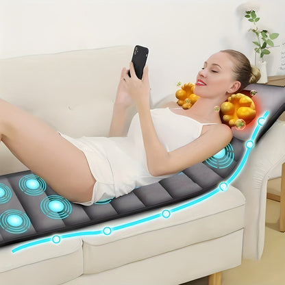 Full Body Massage Mat Heat Vibration Back Relief Pad 1