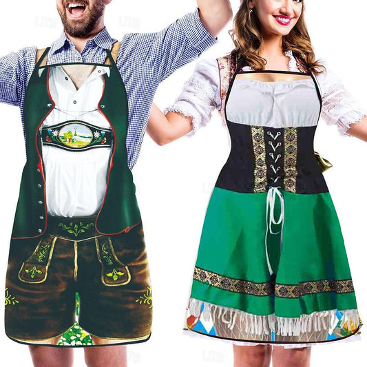 Humorous Oktoberfest Aprons for Couples - Fesara