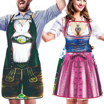 Funny Oktoberfest aprons – traditional costume look | Perfect for couples with a sense of humor 7