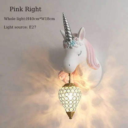 Colorful Unicorn Kids Wall Lamp - Fun Soft Lighting