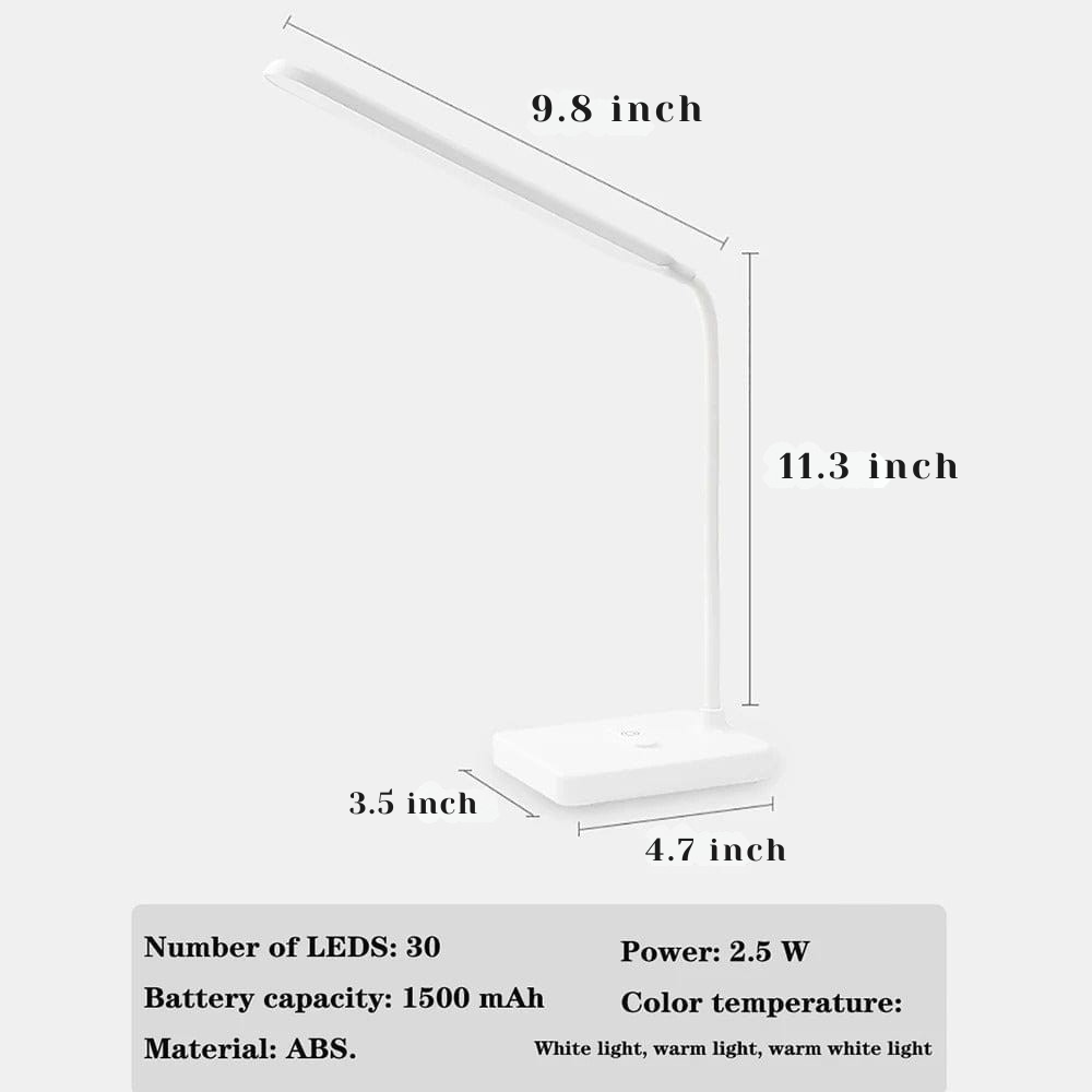 Portable LED Table Lamp Adjustable Bright Lighting
