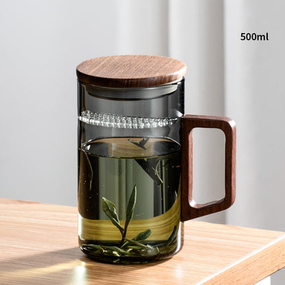 Delicate Heat Resistant Glass Tea Cup Set with Strainer
