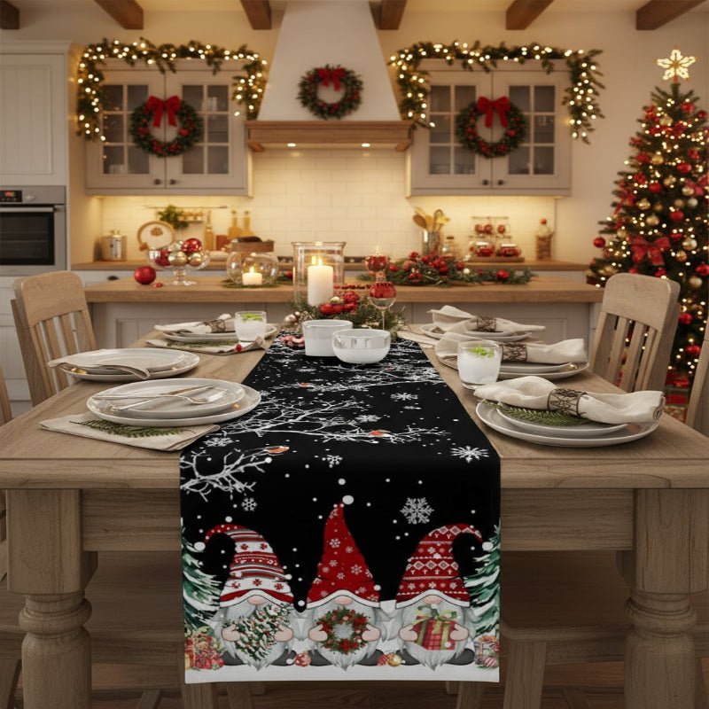 Holiday Snowflake Table Runner for Christmas Decor