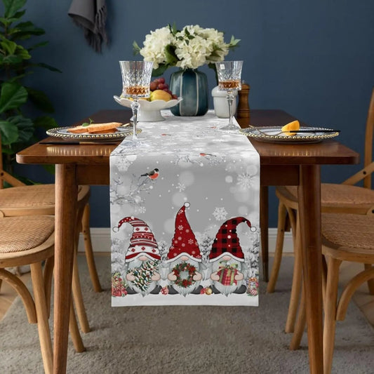 Holiday Snowflake Table Runner for Christmas Decor - Fesara
