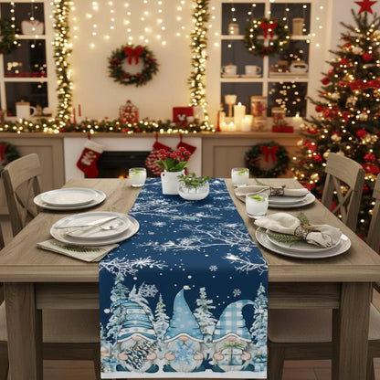Holiday Snowflake Table Runner for Christmas Decor
