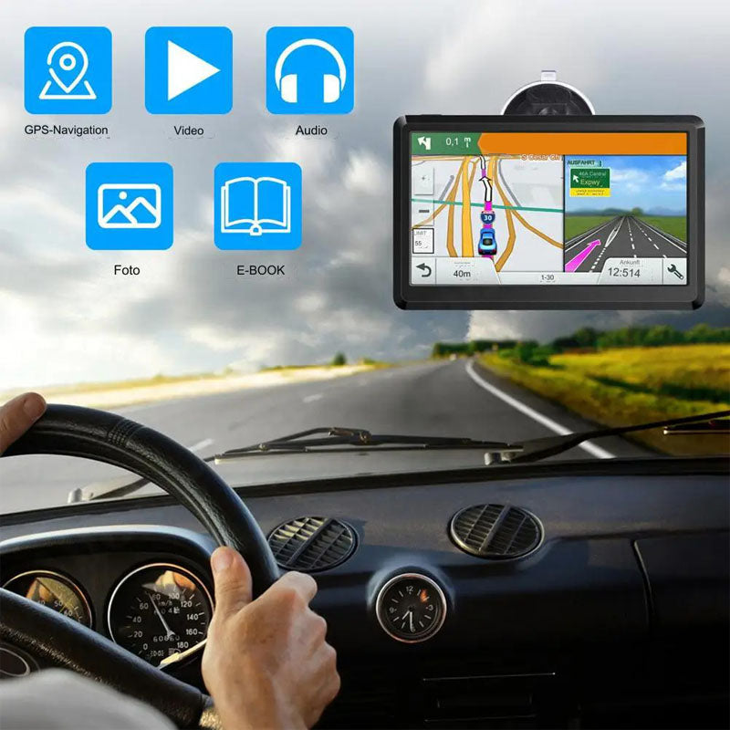Easy Use 7 Inch GPS Navigator with Free Lifetime Maps