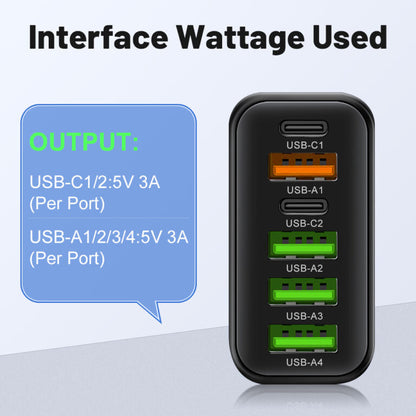Fast 6-Port USB Charger for Home and Travel Use