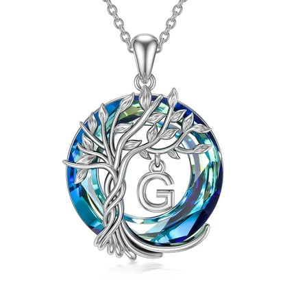 Natural Tree of Life Gemstone Pendant Necklace