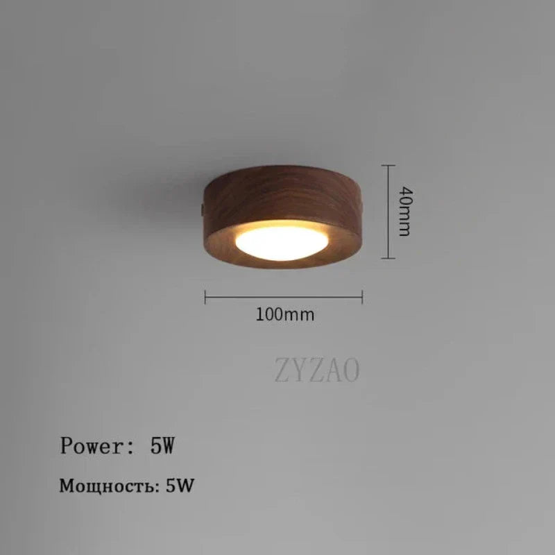 Natural Wood LED Pendant Light
