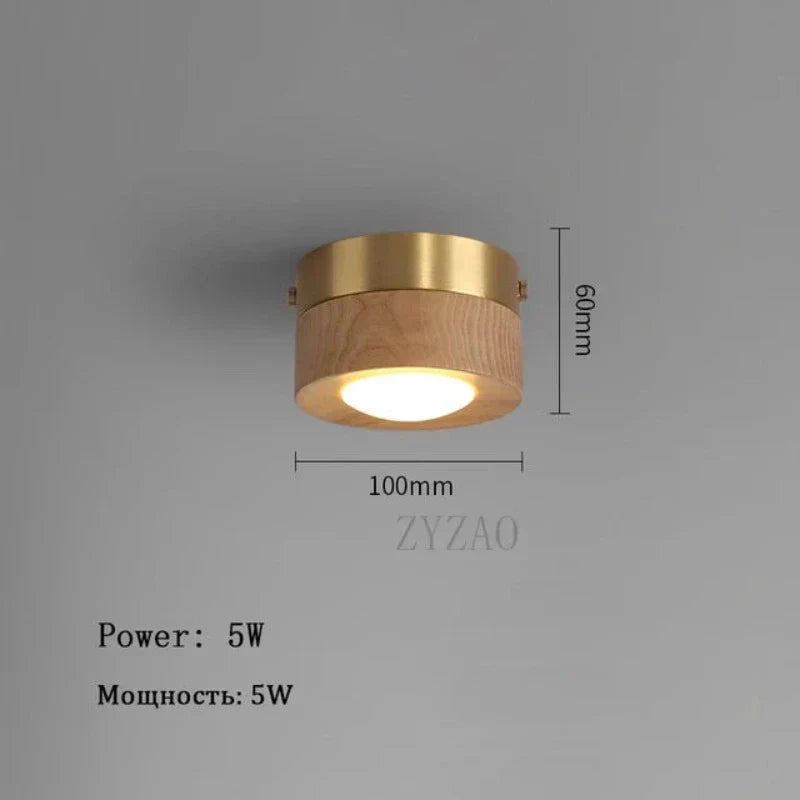 Natural Wood LED Pendant Light