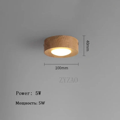 Natural Wood LED Pendant Light