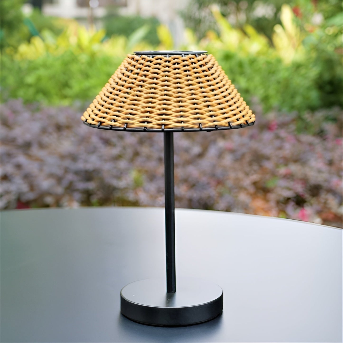 Outdoor Woven Solar Table Lamp - Durable & Eco Friendly