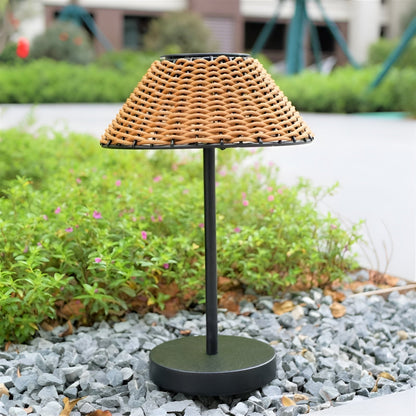 Outdoor Woven Solar Table Lamp - Durable & Eco Friendly