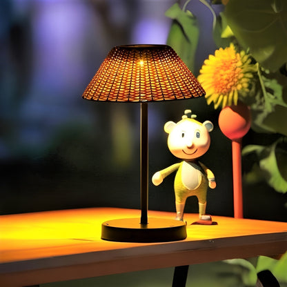 Outdoor Woven Solar Table Lamp - Durable & Eco Friendly