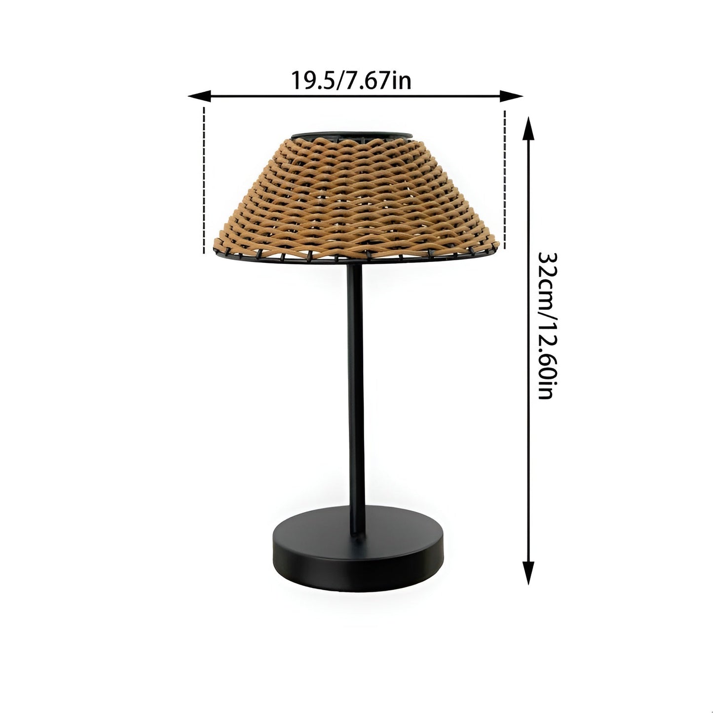 Outdoor Woven Solar Table Lamp - Durable & Eco Friendly