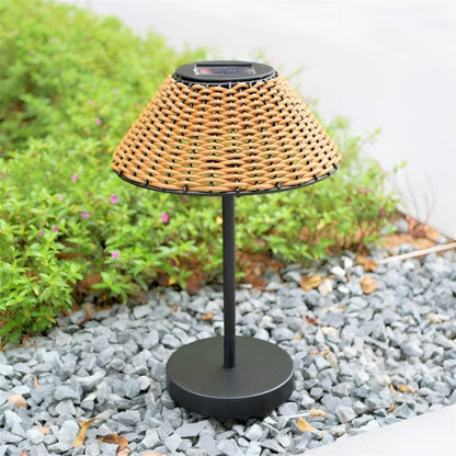 Outdoor Woven Solar Table Lamp - Durable & Eco Friendly