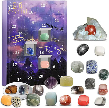 Kids' Sparkle Countdown Calendar with 24 Gems - Fesara