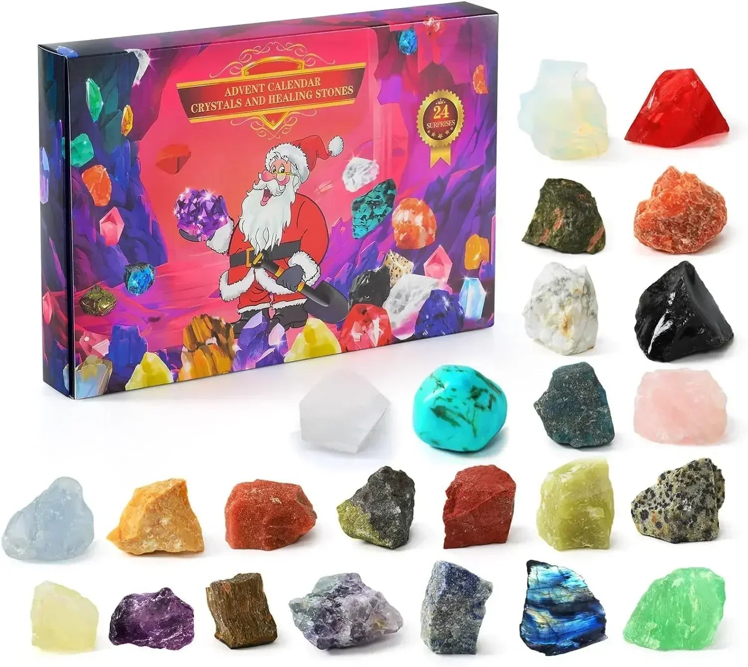 GemMagic – Children's Advent Calendar with 24 Shiny Gemstones 1