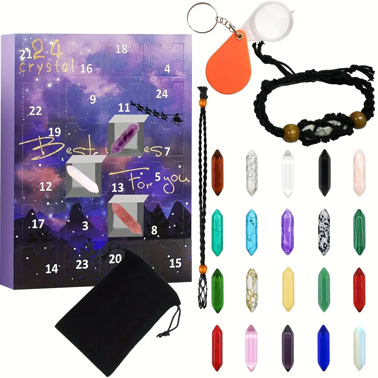 GemMagic – Children's Advent Calendar with 24 Shiny Gemstones 8
