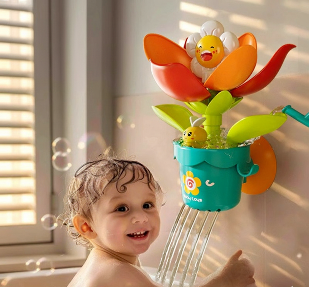 Colorful Kids Flower Bath Play Set with Sprayer