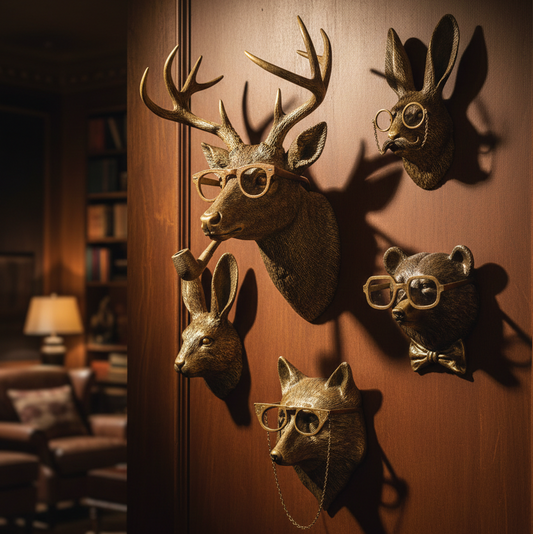 Rustic Stag Head Wall Decoration - Fesara