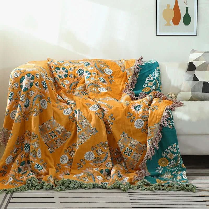 Soft Cotton Throw Blanket for Home Decor