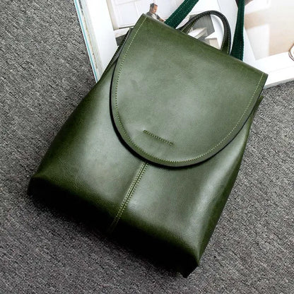 Fashionable Women's Leather Backpack with Spacious Compartments