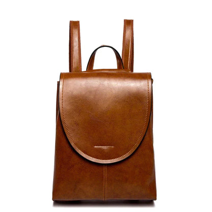 Fashionable Ladies Leather Rucksack - Fesara