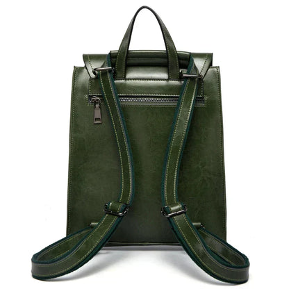 Fashionable Women's Leather Backpack with Spacious Compartments