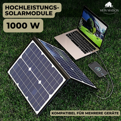 Portable 1000W Solar Power Kit for Camping and Outdoor