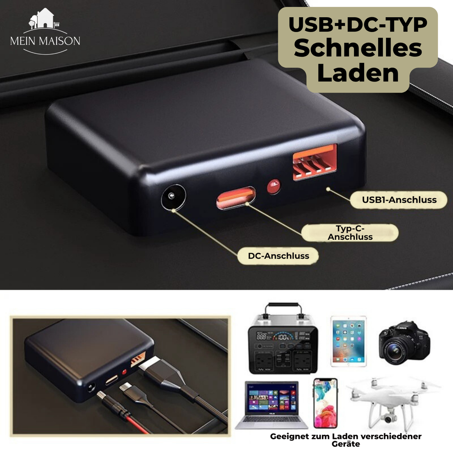 Portable 1000W Solar Power Kit for Camping and Outdoor