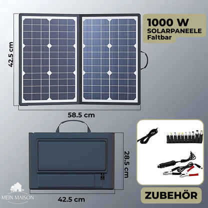 Portable 1000W Solar Power Kit for Camping and Outdoor