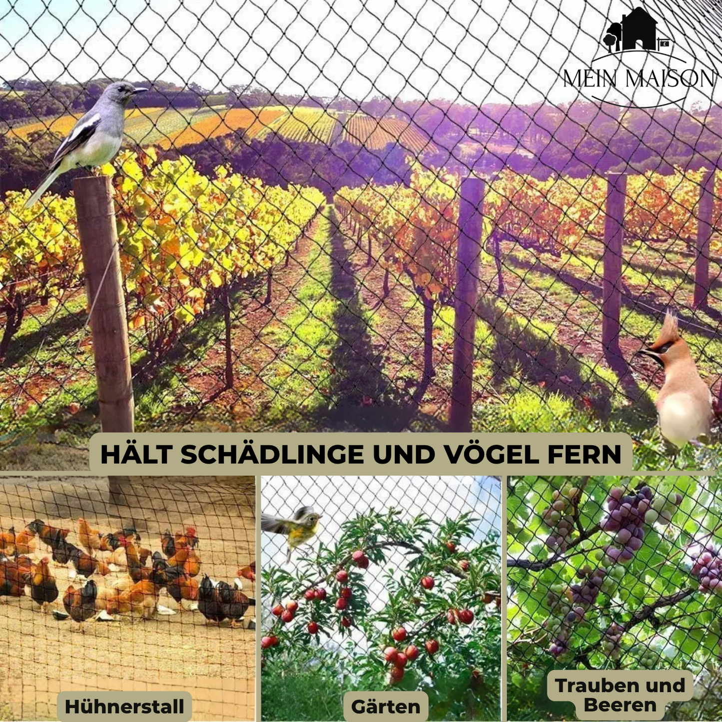 Durable Garden Netting UV Protection for Plants