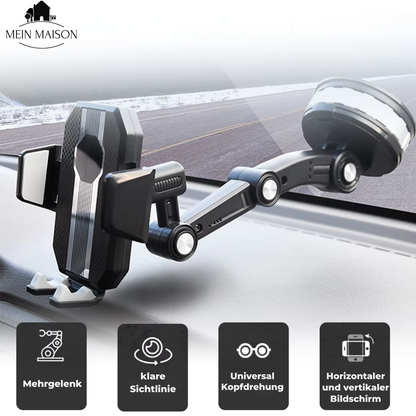 Easy Grip Car Phone Mount with Suction Cup and 360 Rotation