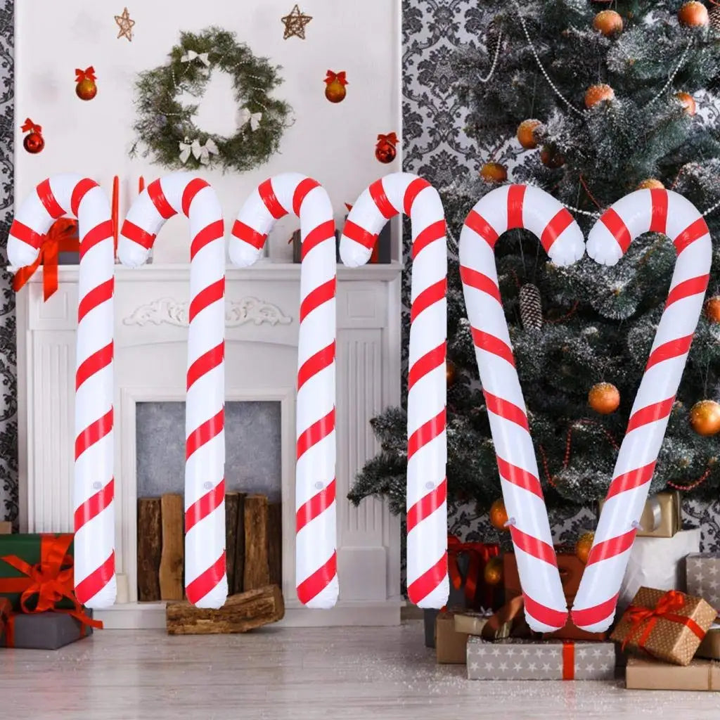 Large Christmas Inflatable Candy Cane Decorations - Fesara