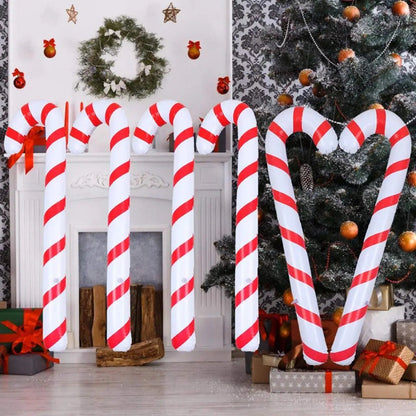 Large Christmas Inflatable Candy Cane Decorations - Fesara