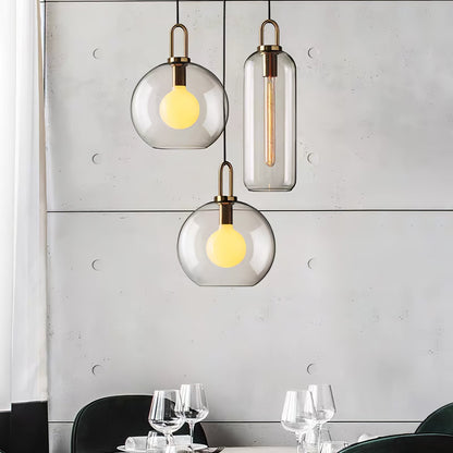 Sleek Round Glass Pendant Lighting Fixtures