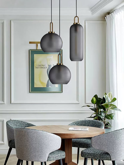 Sleek Round Glass Pendant Lighting Fixtures