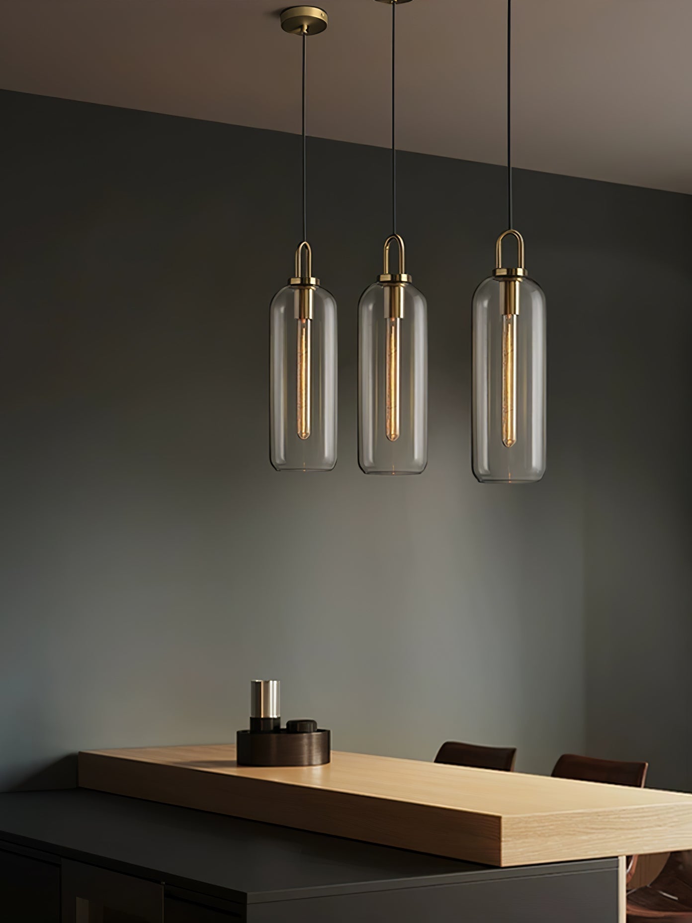 Sleek Round Glass Pendant Lighting Fixtures