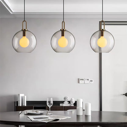 Sleek Round Glass Pendant Lighting Fixtures