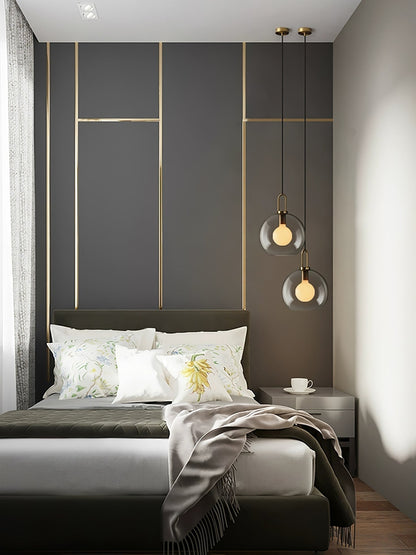 Sleek Round Glass Pendant Lighting Fixtures